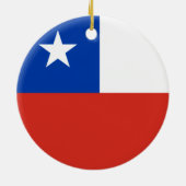 チリ国旗 セラミックオーナメント (裏面)