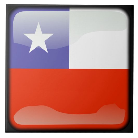 チリ国旗 タイル (正面)