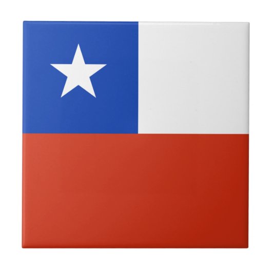 チリ国旗 タイル (正面)