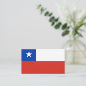 チリ国旗、チリ国旗 名刺 (スタンド正面)