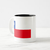 チリ国旗 ツートーンマグカップ (正面左)