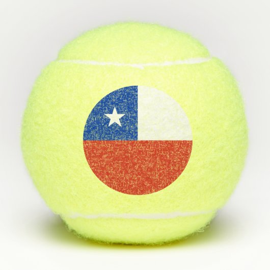 チリ国旗 テニスボール (正面)