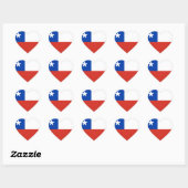 チリ国旗 ハートシール (シート)