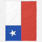 チリ国旗 フリースブランケット (正面)