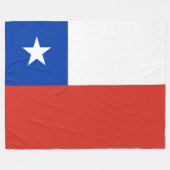 チリ国旗 フリースブランケット (正面(横))