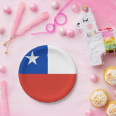 チリ国旗 ペーパープレート (パーティー)