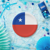 チリ国旗 ペーパープレート (パーティー)
