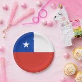 チリ国旗 ペーパープレート (パーティー)