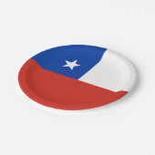チリ国旗 ペーパープレート (アングル)