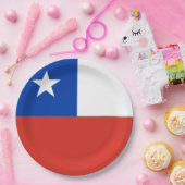 チリ国旗 ペーパープレート (パーティー)