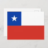 チリ国旗 ポストカード (正面/裏面)