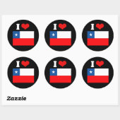 チリ国旗 ラウンドシール (シート)