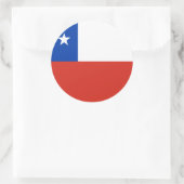 チリ国旗 ラウンドシール (バッグ)