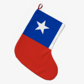 チリ国旗 ラージクリスマスストッキング (正面 (吊り時))