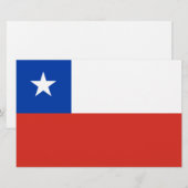 チリ国旗 便箋 (正面/裏面)