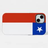 チリ国旗iPhone 15 Plusケース iPhoneケース (裏面横)
