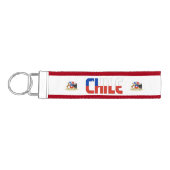 チリ国魅力的旗 リストバンドキーホルダー (鍵左)