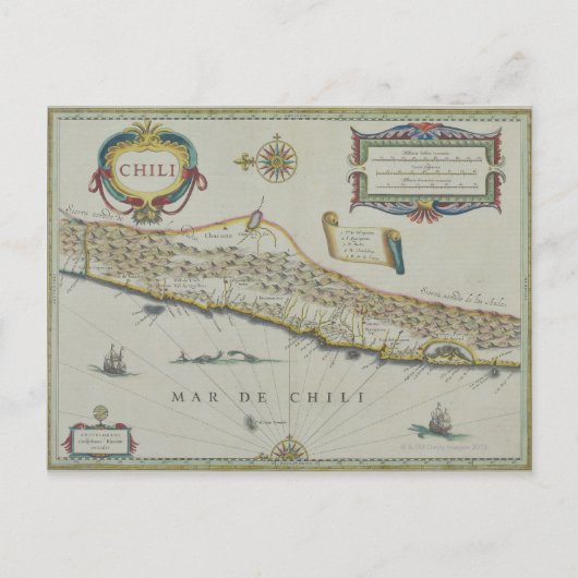 チリ山脈 ポストカード (正面)