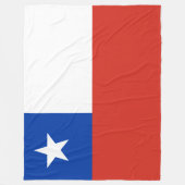 チリ愛国国旗 フリースブランケット (正面)