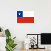 チリ愛国国旗 ポスター (ホームオフィス)