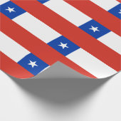 チリ愛国国旗 ラッピングペーパー (角)