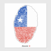 チリ指紋認証フラグ シール (シート)