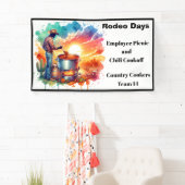 チリ料理カウボーイ1 (豆または豆なし) 横断幕 (インサイチュ)