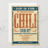 チリ料理コンテストの招待状 招待状 (正面/裏面)