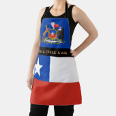 チリ料理、チリ国旗のシェフキッチン エプロン (インサイチュ)