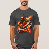 チリ星雲の炎の忍者 - ビンテージ宇宙戦士 Tシャツ (正面)