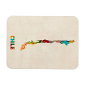 チリ水彩地図 マグネット (横)