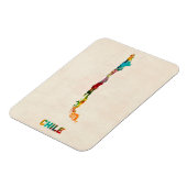 チリ水彩地図 マグネット (左側)