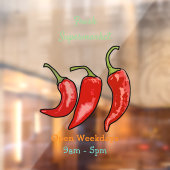 チリ漫画イラストレーション ウィンドウサイン (シート2)