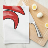 チリ漫画イラストレーション キッチンタオル (四つ折り)