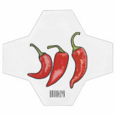 チリ漫画イラストレーション サッカーボール (フラット)