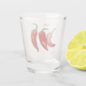 チリ漫画イラストレーション ショットグラス (裏面)