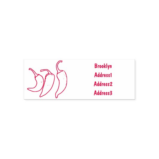 チリ漫画イラストレーション セルフインキングスタンプ (デザイン)