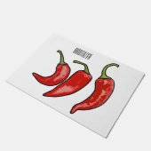 チリ漫画イラストレーション ドアマット (アングル)