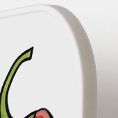 チリ漫画イラストレーション ピックルボールラケット (左詳細)