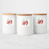 チリ漫画イラストレーション フードラベル (ボトル)