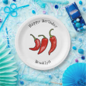 チリ漫画イラストレーション ペーパープレート (パーティー)