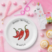 チリ漫画イラストレーション ペーパープレート (パーティー)