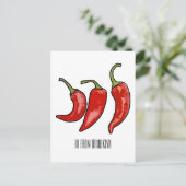 チリ漫画イラストレーション ポストカード (スタンド正面)