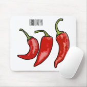 チリ漫画イラストレーション マウスパッド (マウス)