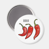 チリ漫画イラストレーション マグネット (正面/裏面)