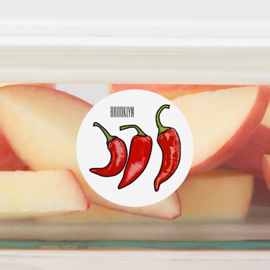 チリ漫画イラストレーション ラベル (貼付)