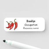 チリ漫画イラストレーション 名札 (インサイチュ)