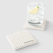 チリ点々のあるペッパー模様 ストーンコースター (横)