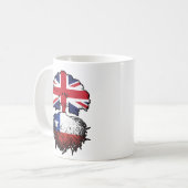 チリ英国チリ国旗 コーヒーマグカップ (正面左)
