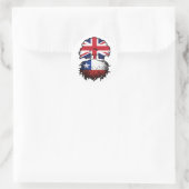 チリ英国チリ国旗 ラウンドシール (バッグ)